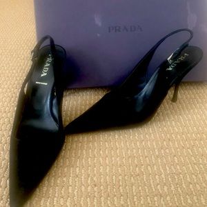 Prada suede pointy toe heels. Size 5